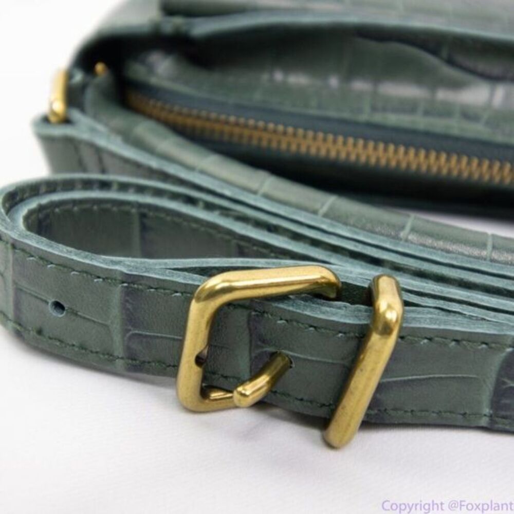 New! Madewell The Mini Abroad Crossbody Bag Croc Embossed Leather - Picture 9 of 16
